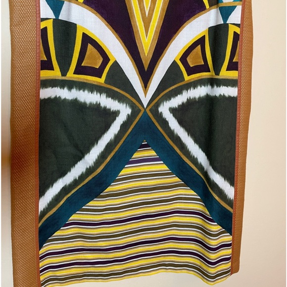 lafayette 148 geometric abstract art Tiki sleeveless dress - Picture 4 of 8